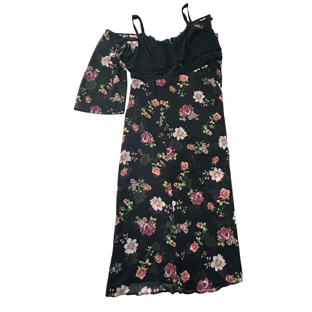 Torrid Insider Floral Lace Bustier Maxi Dress 4X 26 Goth Cottagecore Romantic - Picture 3 of 13